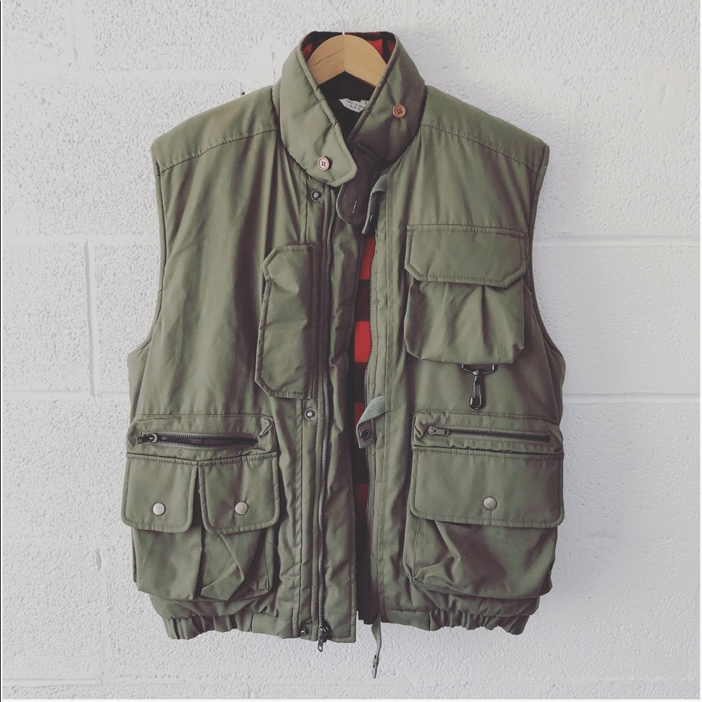 Outreach utility flannel lined jacket vest sz: Med
